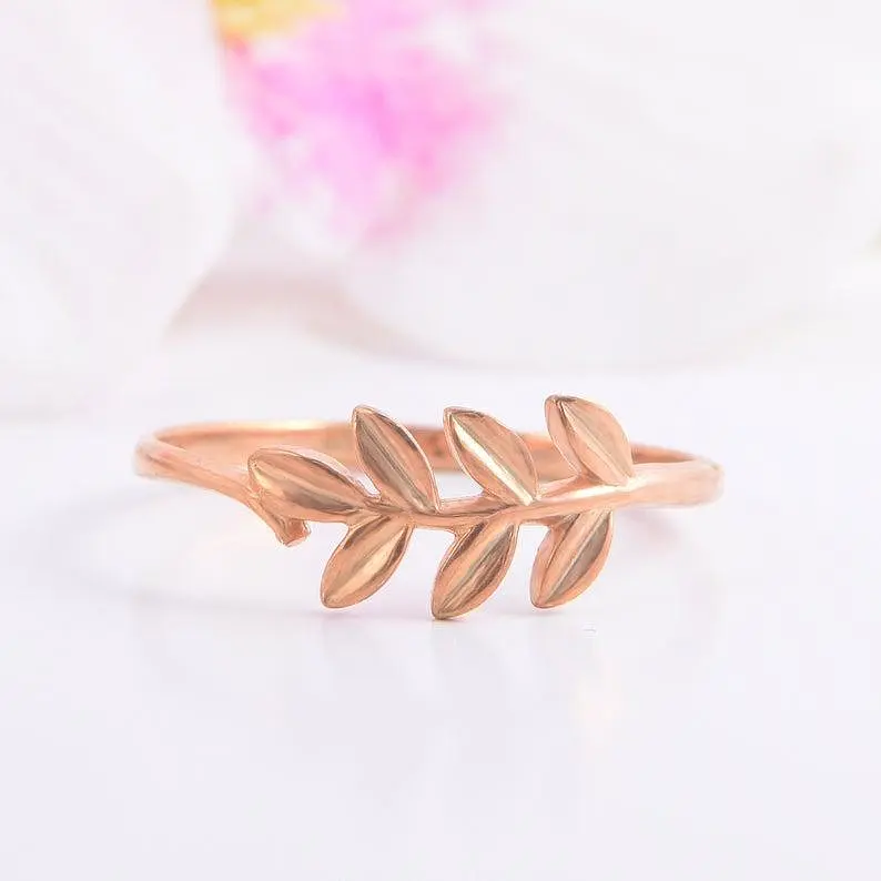 Каблучка гілочка з червоного золота 22 K-0230 - фото 3