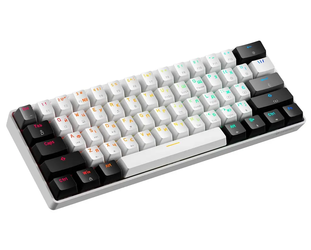 Клавиатура игровая механическая GamePro GPMK-130BW USB Red Outemu Swithes Hot-Swap Black-White - фото 2