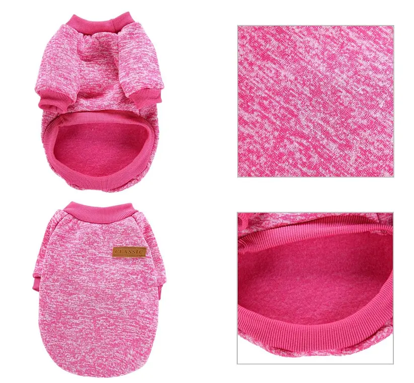 Кофта для собак та котів EcoToys Bright Pink M ряба яскраво-рожева A: 30 см B: 37 см C: 24 см 7100 - фото 7