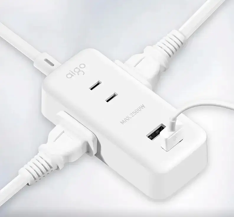 Фільтр-продовжувач Xiaomi Aigo AC0320 Power Strip (3 х розетки 2 х USB) 1 м - фото 3