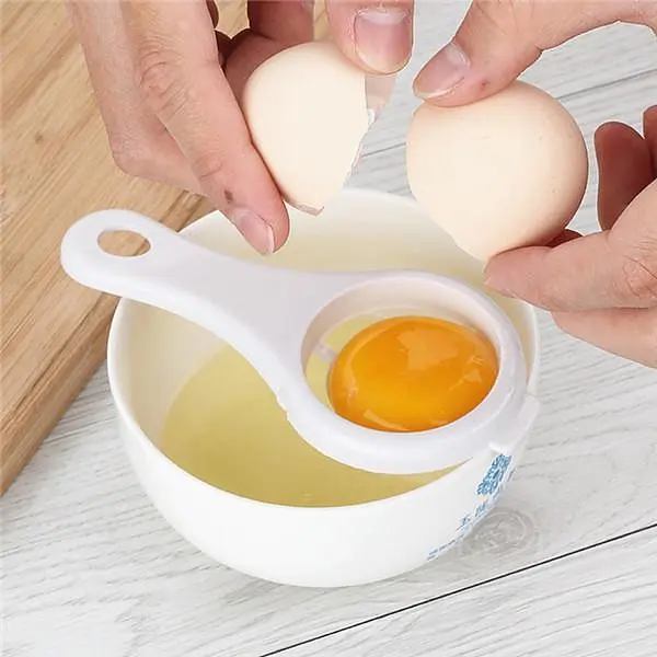 Сепаратор яєць ложка для відокремлення білка яйця 13.5 см, Kitchen Master Білий 85434 - фото 10