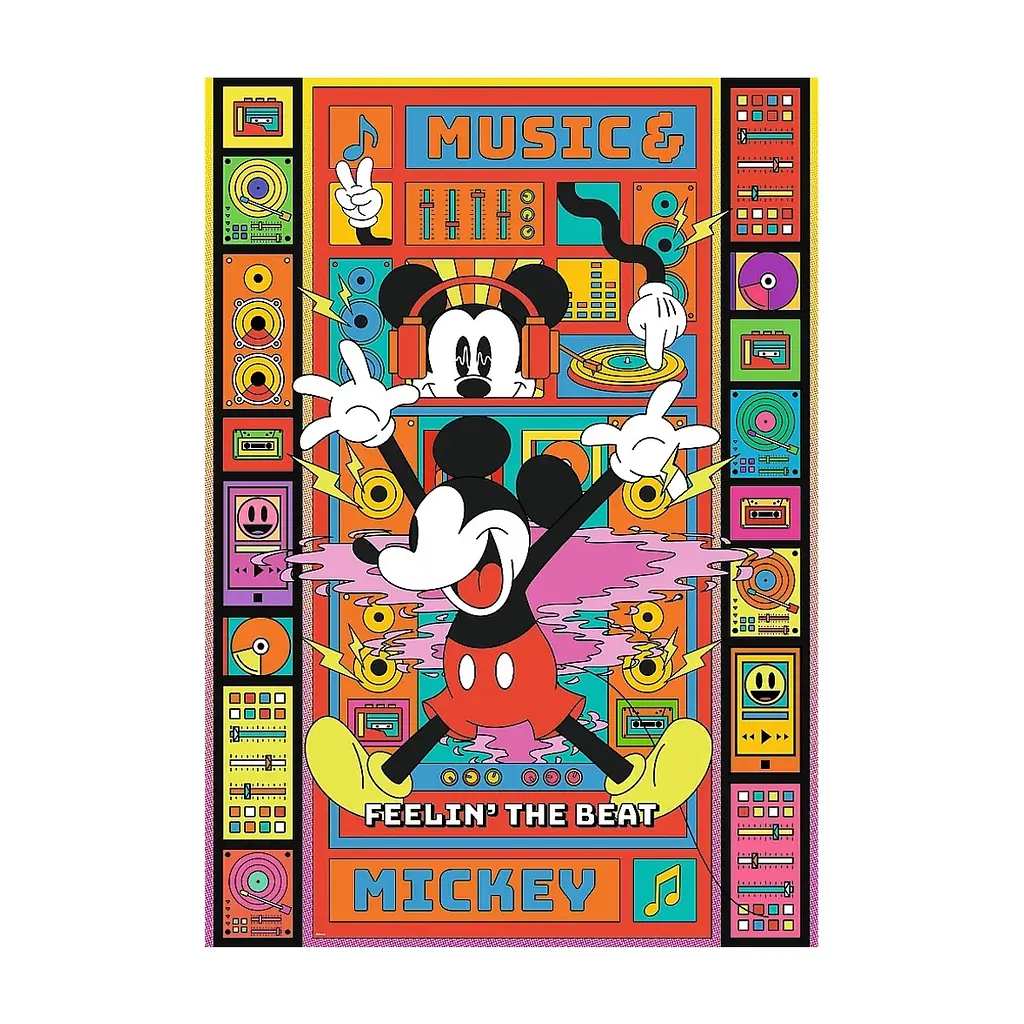 Пазл Trefl Premium Plus Mickey&Friends Відчуй ритм з Міккі Маусом 1000 елементів (5900511121421) - фото 2