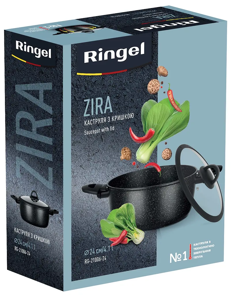Каструля RINGEL Zira (4.1 л) 24 см (6865315) - фото 7