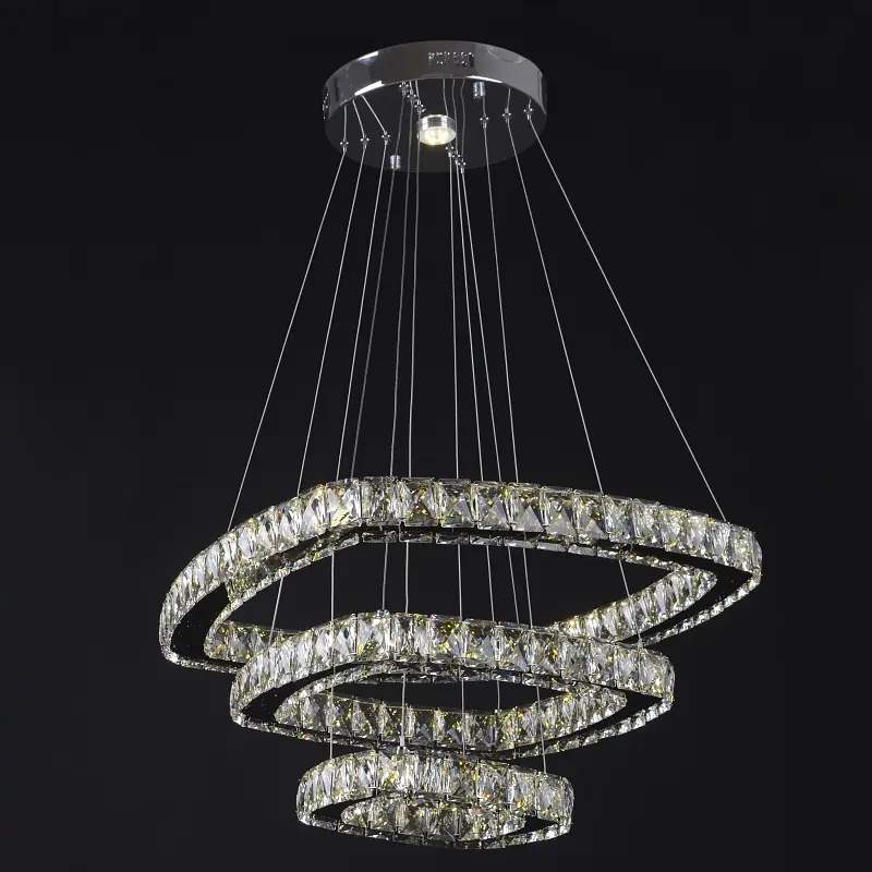 Люстра підвісна Brille кришталева LED 60W NW CH (BR-970S/3) - фото 5