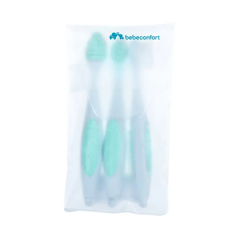 Набір зубних щіток Bebe Confort Set of 3 Toothbrushes, 3 шт., синій (3106203000) - фото 2