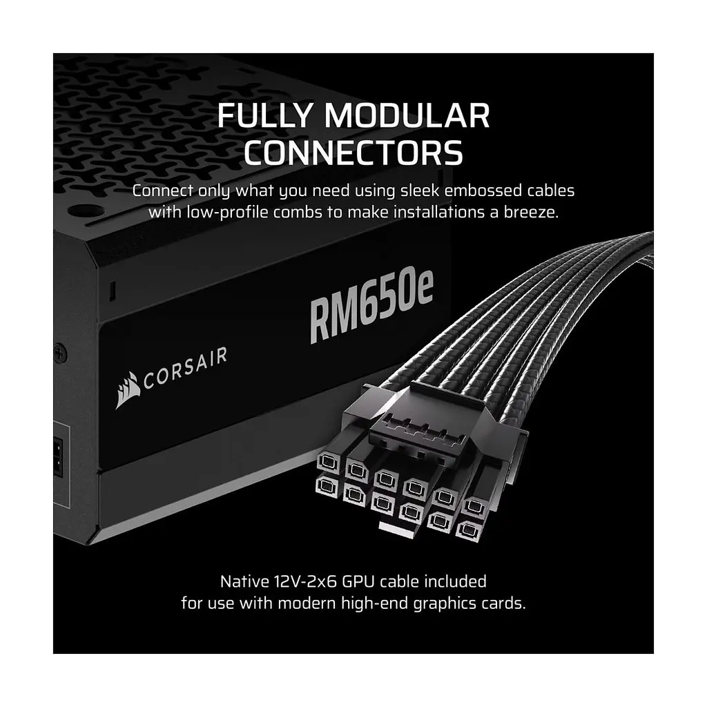 Блок живлення Corsair 650W RM650e (CP-9020302-EU) - фото 7