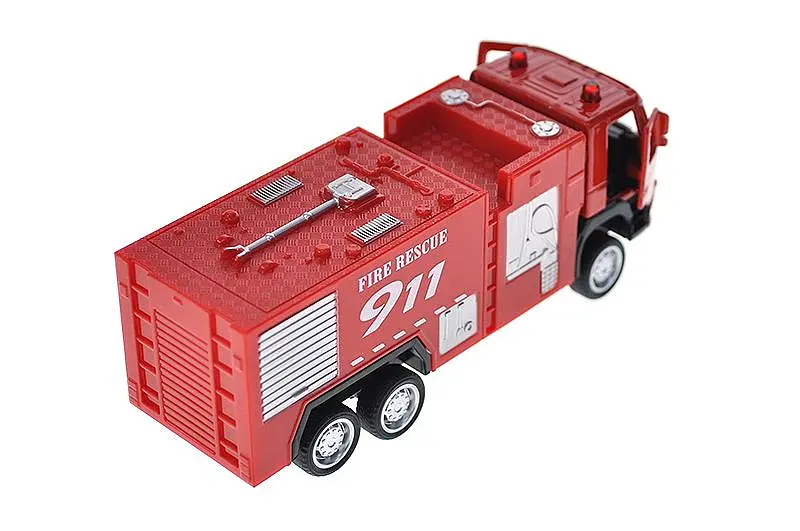 Іграшкова пожежна машина вантажівка Volvo Fire Engine 1:72 Автопром металева 67392, в коробці 13.5х7х5 см - фото 4