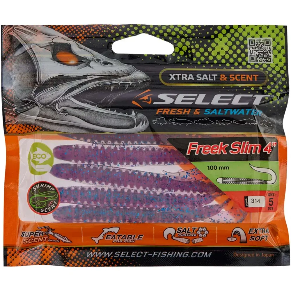 Силікон Select Freek Slim 4" #314 (5 шт/уп) - фото 2