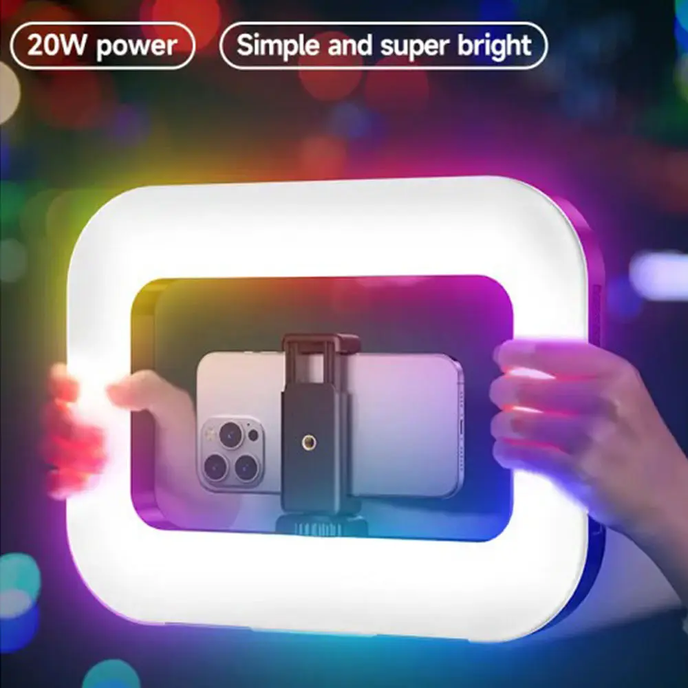 Студійна LED Лампа RGB U200 ємністю 4000mAh 3 кріплення для смартфона типу Cold Shoe потужністью 20вт
- фото 3