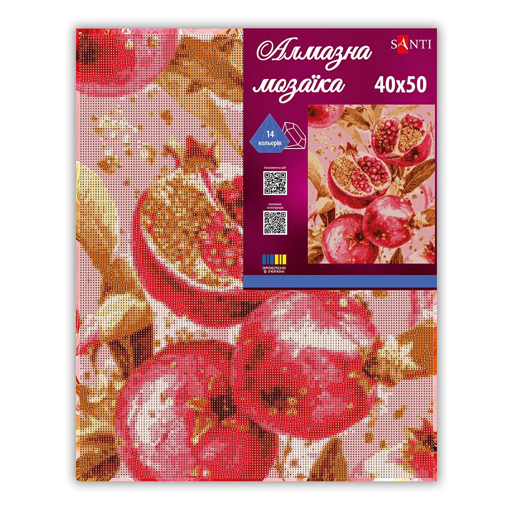 Алмазна мозаїка Santi Золотий гранат, 40x50 см на підрамнику (956059) - фото 2