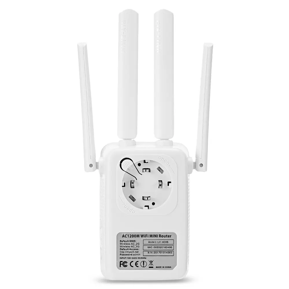 Міні Wi-Fi Роутер підсилювач сигналу ретранслятор репітер точка доступу 1200 Мбіт/с WIFI PIX-LINK LV-AC05 - фото 3