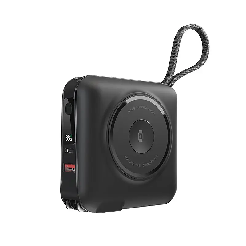 Портативний ЗП Power Bank WIWU Wi-P051 6 in 1 PD45W з БЗП+iWatch 15000 mAh Black - фото 5