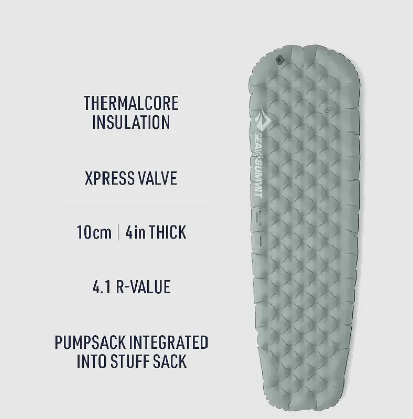 Надувной коврик Sea to Summit Ether Light XR Insulated ASC Mat, Regular Серый - фото 5