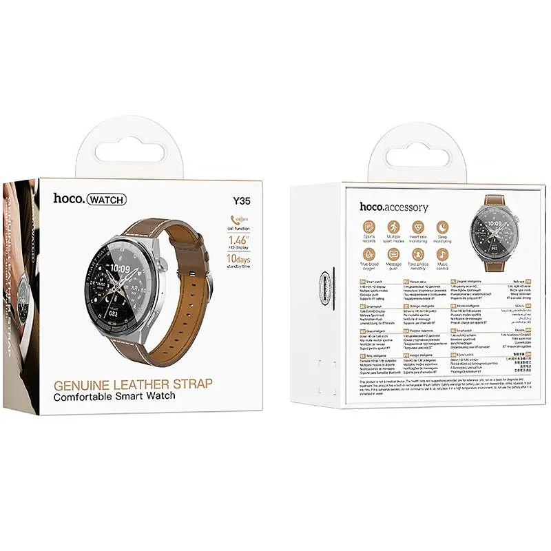 Смарт-годинник Hoco Y35 Smart sports watch (call version) Silver - фото 3