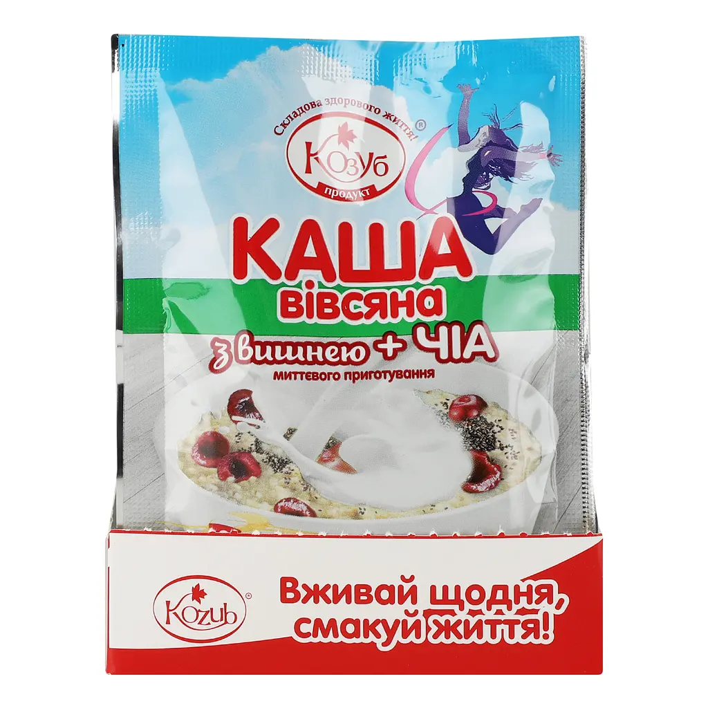 Каша вівсяна Козуб продукт Вишня + чіа 40 г - фото 4