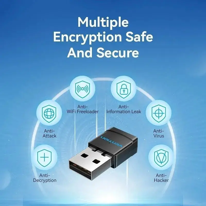 Адаптер USB Wi-Fi антенна Vention 2,4 / 5 ГГц 150/433 Мбит KDSB0 - фото 3
