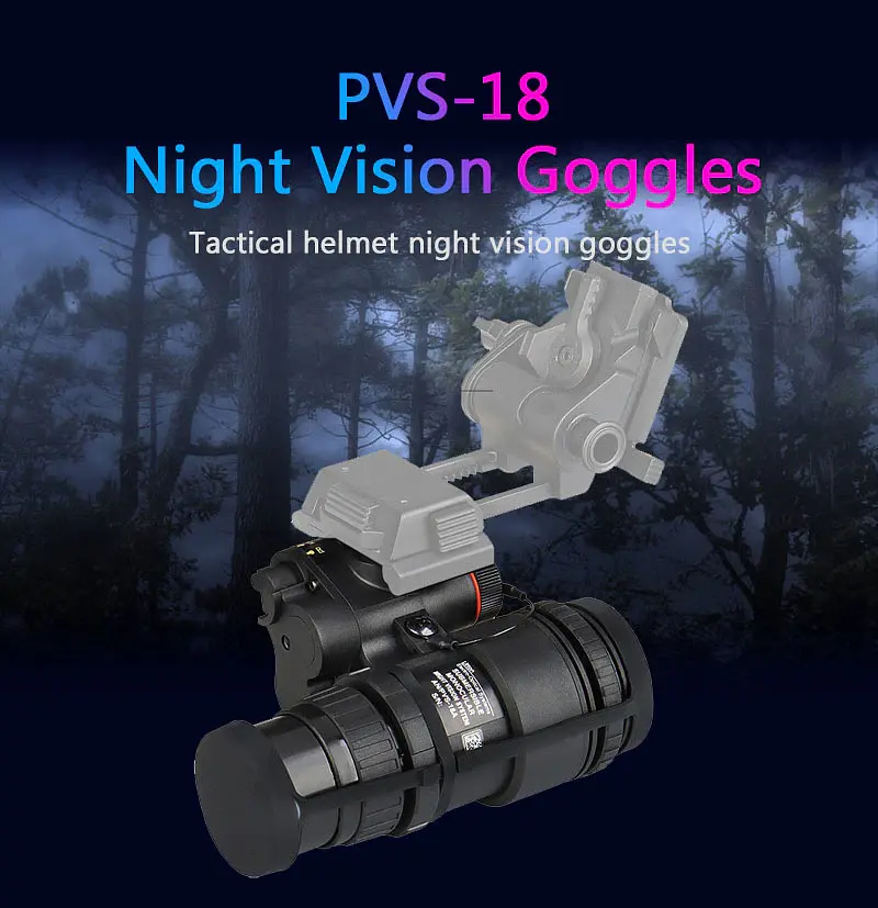 Прибор ночного видения Монокуляр PVS-18 с креплением Wilcox L4G24 на шлем - фото 8