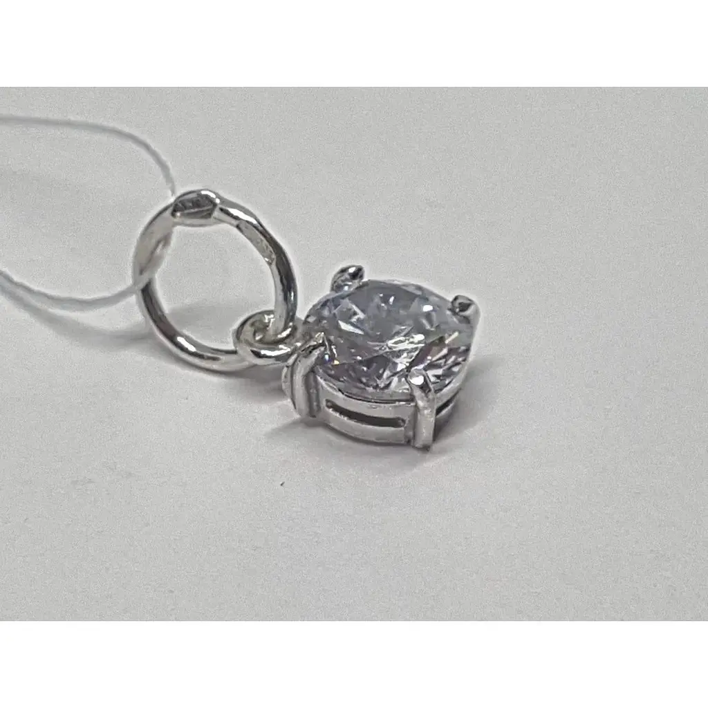 Срібна підвіска Premium з фіанітом. 3067 - фото 2