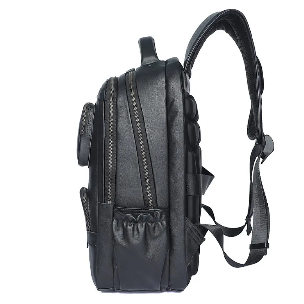 Мужской кожаный рюкзак John McDee 44х32х17 см sum0028450 - фото 7