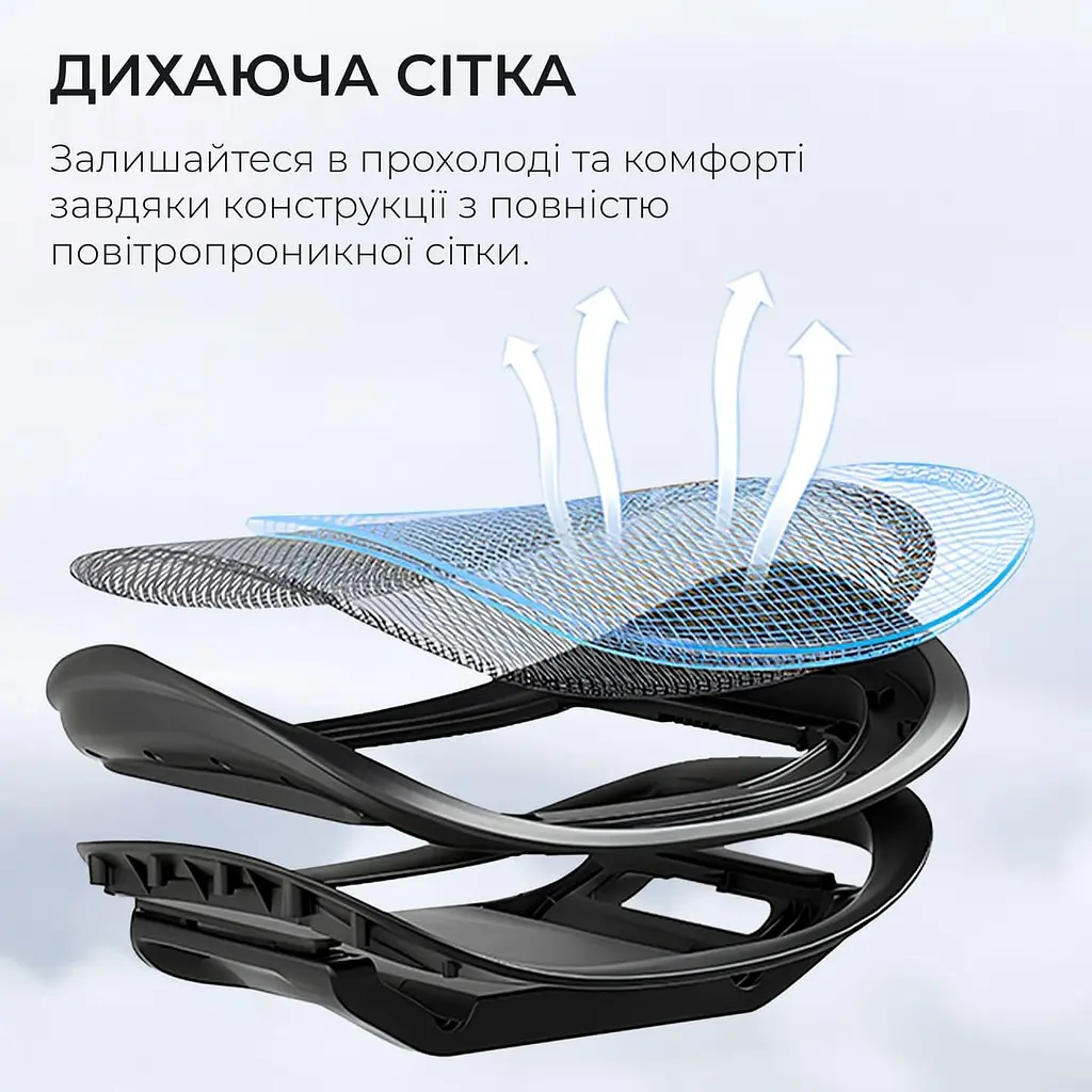 Офісне крісло Sihoo DORO C300 Pro Mesh Black with footrest (DORO-C300-PRO-M101-JT) - фото 6