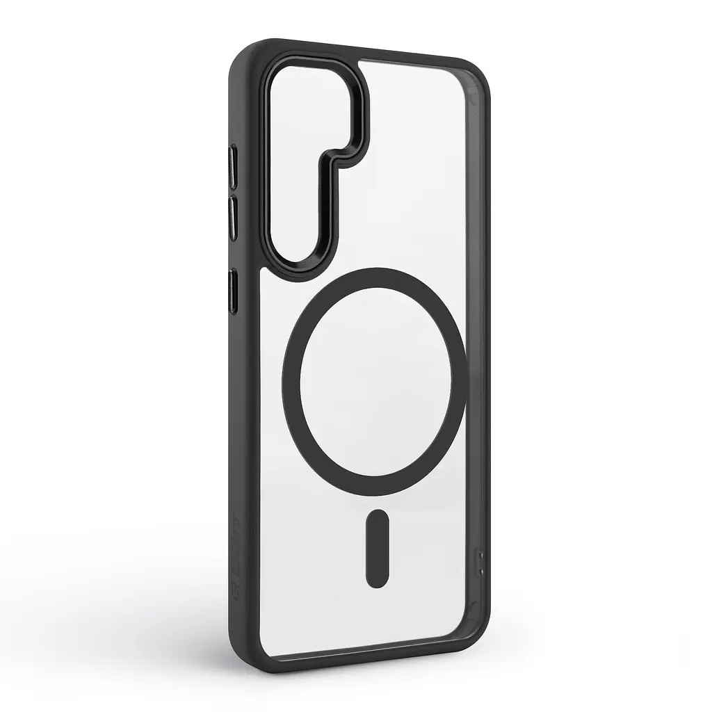 Чехол Samsung Galaxy S24 5G (SM-S921), Unit MagSafe, черный, прозрачный, магсейф, противоударный, магнитный, панель-накладка с поддержкой MagSafe, с поддержкой беспроводной зарядки, TPU+PC, защита всего корпуса, ударопрочный, ArmorStandart (ARM74859) - фото 2
