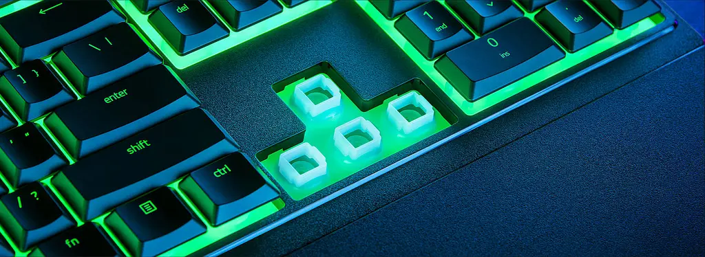 Клавіатура мембранна Ornata V3 X 104key, USB-A, EN/UK, RGB, чорний Razer teh0013857 - фото 5
