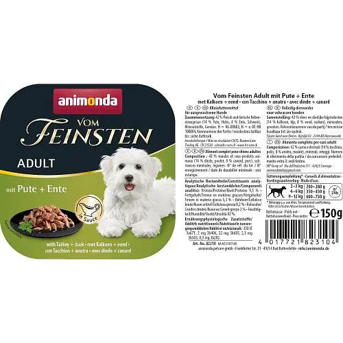 Вологий корм для собак Animonda Vom Feinsten delicious sauce Adult with Turkey+duck з індичкою та качкою, 150 г - фото 2