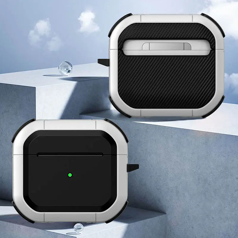 Футляр противоударный Black ed. для наушников Airpods 4 White - фото 2