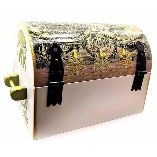 Скриня Карта Світу масив дерева 34х22х26 см - фото 3