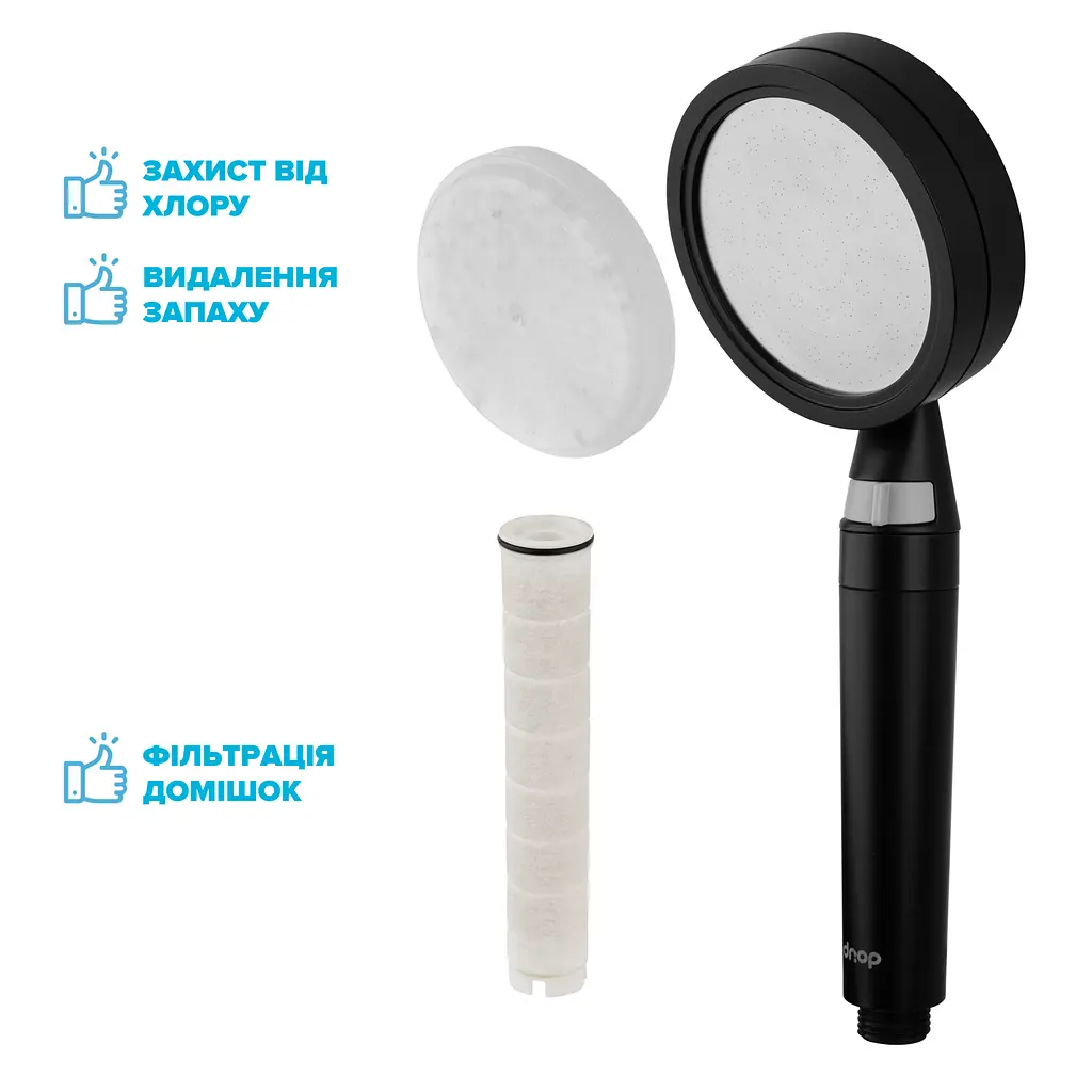 Фильтрующая душевая лейка Drop SPA1F-NANO100BF с Nano SPA потоком - Экономия 66% - фото 2