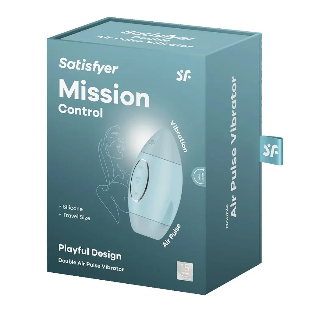 Стимулятор Satisfyer Mission Control Вакуумний, 10 см блакитний - фото 6