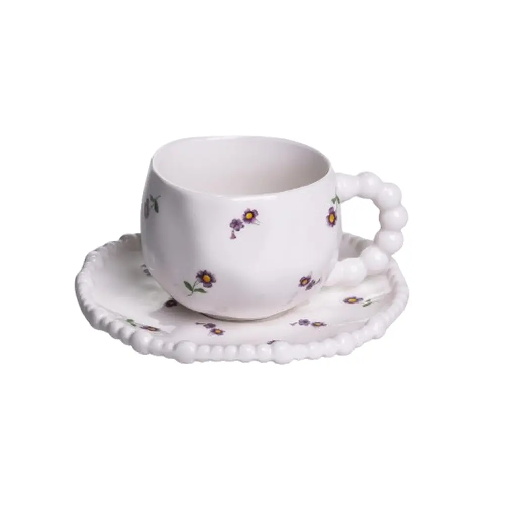 Столовый набор посуды тарелок и чашек 32 предмета на 6 персон Pearl фарфоровый Yiwu YY78-4A - фото 6