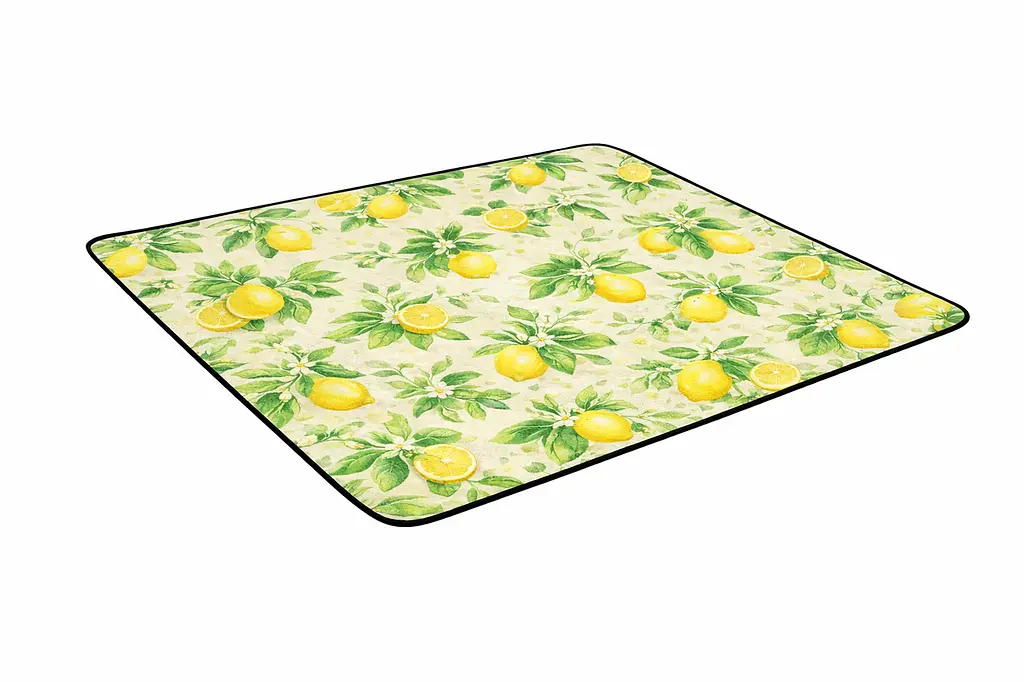 Плед складний утеплений для пікніка Bolan Home&Design Lemon 130x170 см пляжний килимок фліс - фото 5