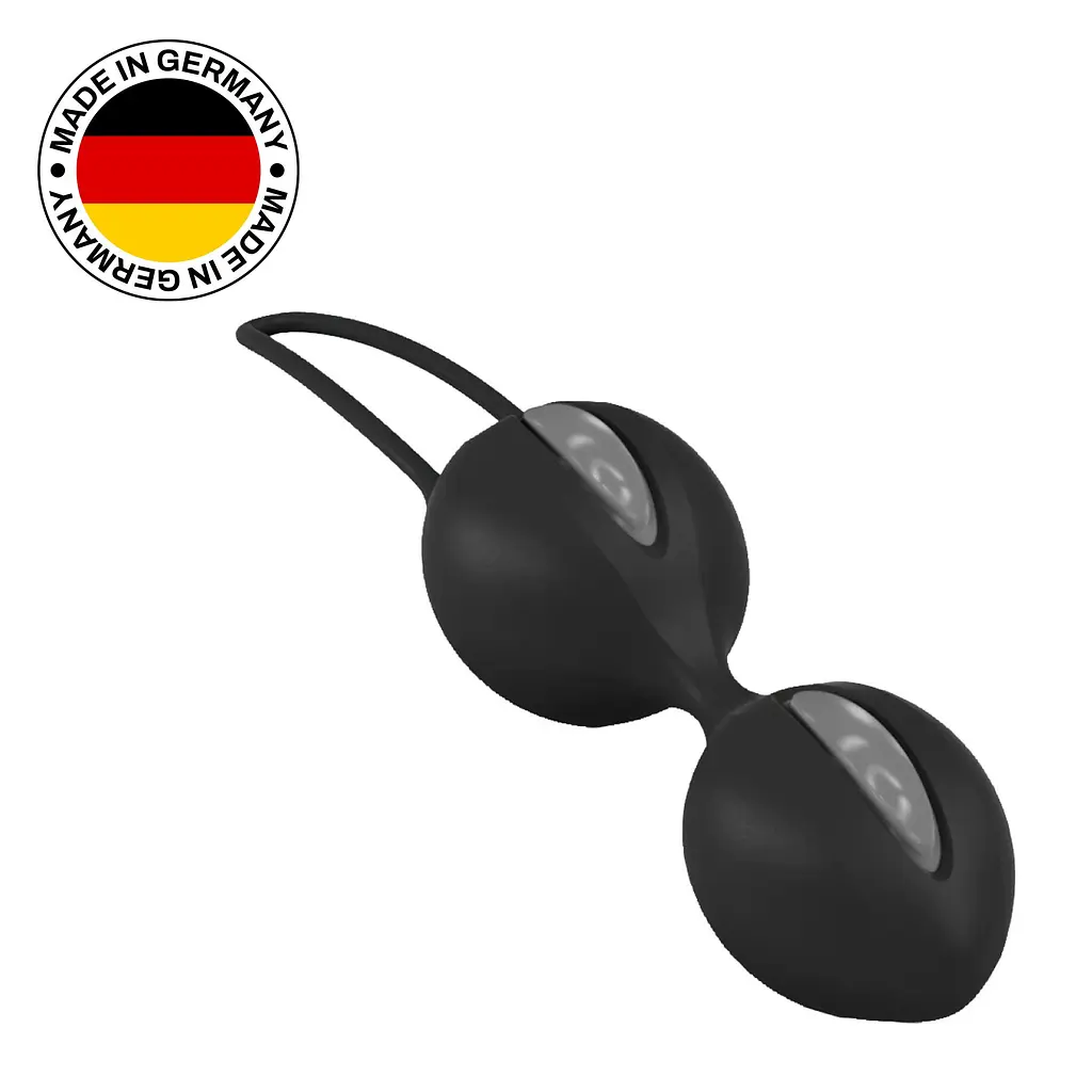 Вагінальні кульки Fun Factory Smartballs Duo 9.5х3.6 см чорні з сірим