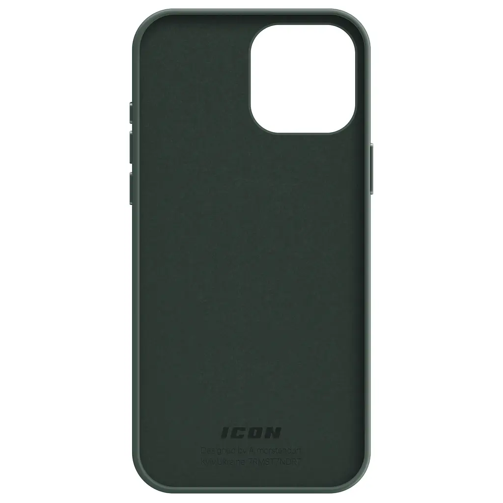 Силиконовый чехол для Apple iPhone 15 Pro Max, ICON2 Case, зеленый, противоударный, панель, защита всего корпуса, матовая поверхность Soft Touch, выступает над дисплеем, совместим с защитными стеклами и пленками, с микрофиброй - фото 2