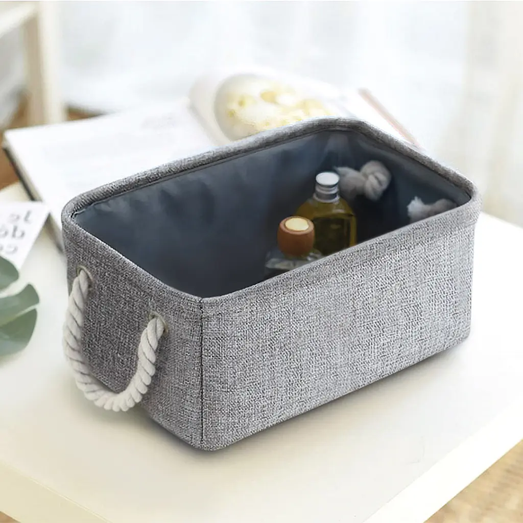 Ящик для зберігання МВМ My Home S текстильний, 200х300х130 мм, сірий (TH-12 S GRAY) - фото 2