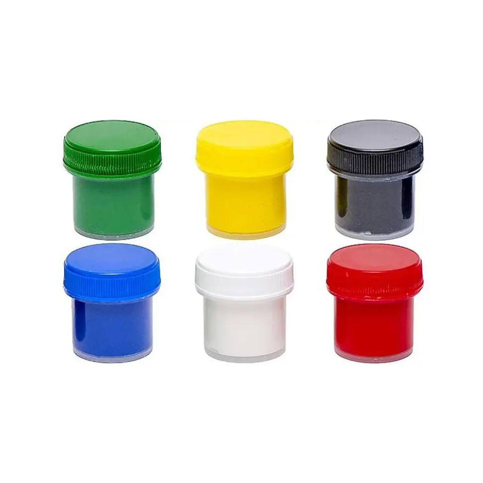 Дитячі гуашеві фарби 7C20601, 6 кольорів по 10 мл - фото 2