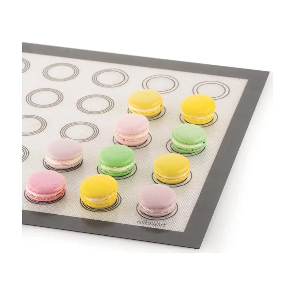 Кондитерський килимок Silikomart серія "Silikon Mats" для макаронс 30x40 см (FIBERGLASS 30x40 MACARON) - фото 3