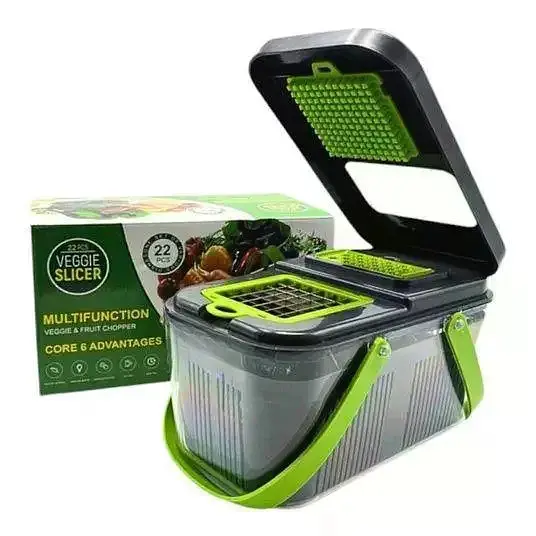 Овочерізка мультислайсер AND1536 Vegetable Cutter - ручний подрібнювач для овочів, фруктів, салатів і домашньої нарізки