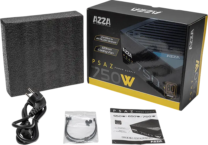 Блок живлення Azza PSAZ-750G 750W 80+ Gold (PSAZ-750G) - фото 2