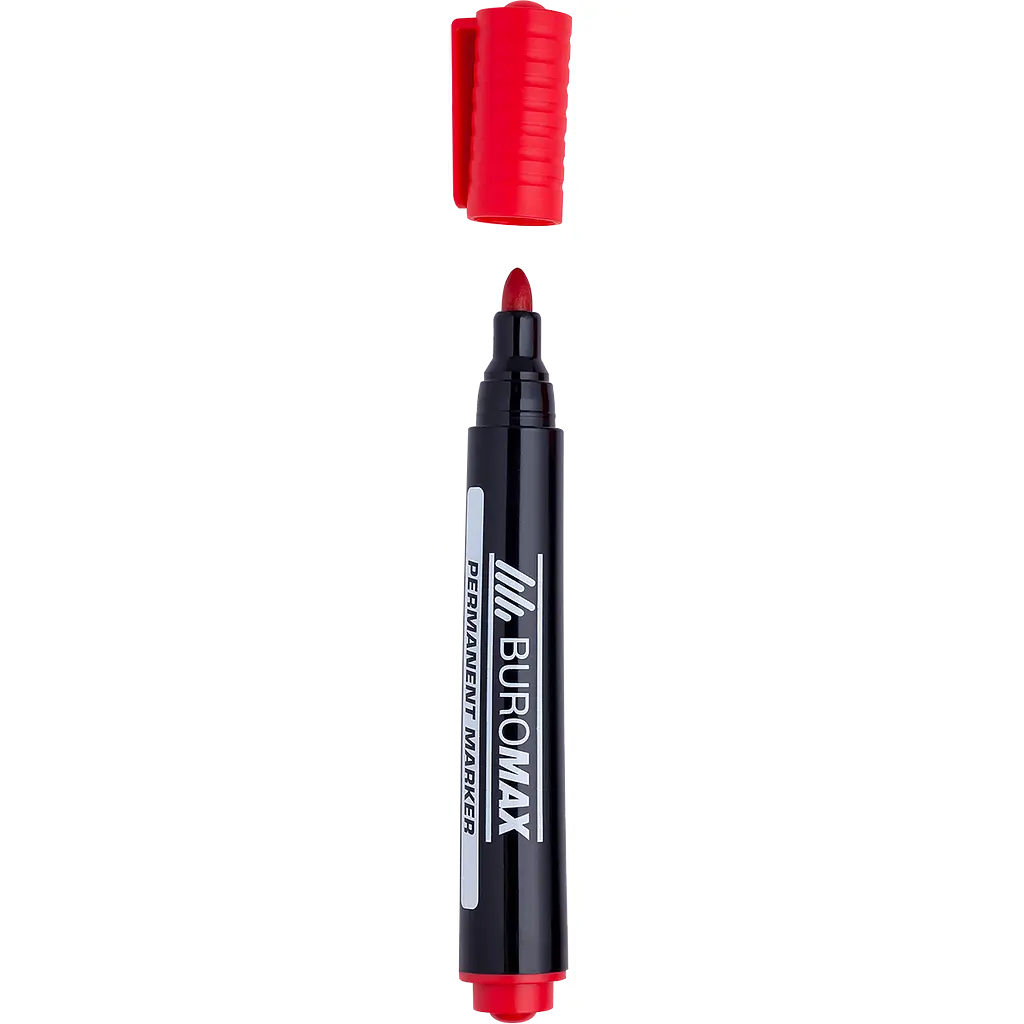 Маркер Buromax Jobmax водостійкий червоний (BM.8700-05) - фото 2