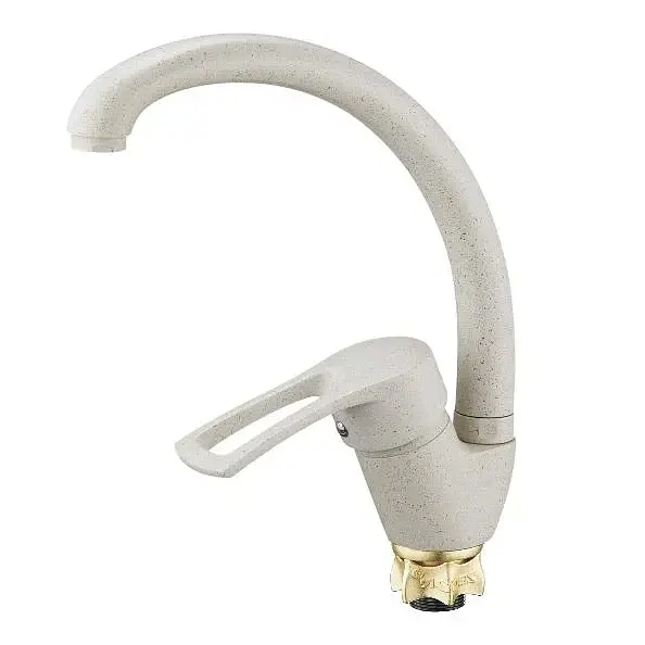 Змішувач для кухні Zegor YUB4-A181KS одноважільний Бежевий 30412 - фото 2