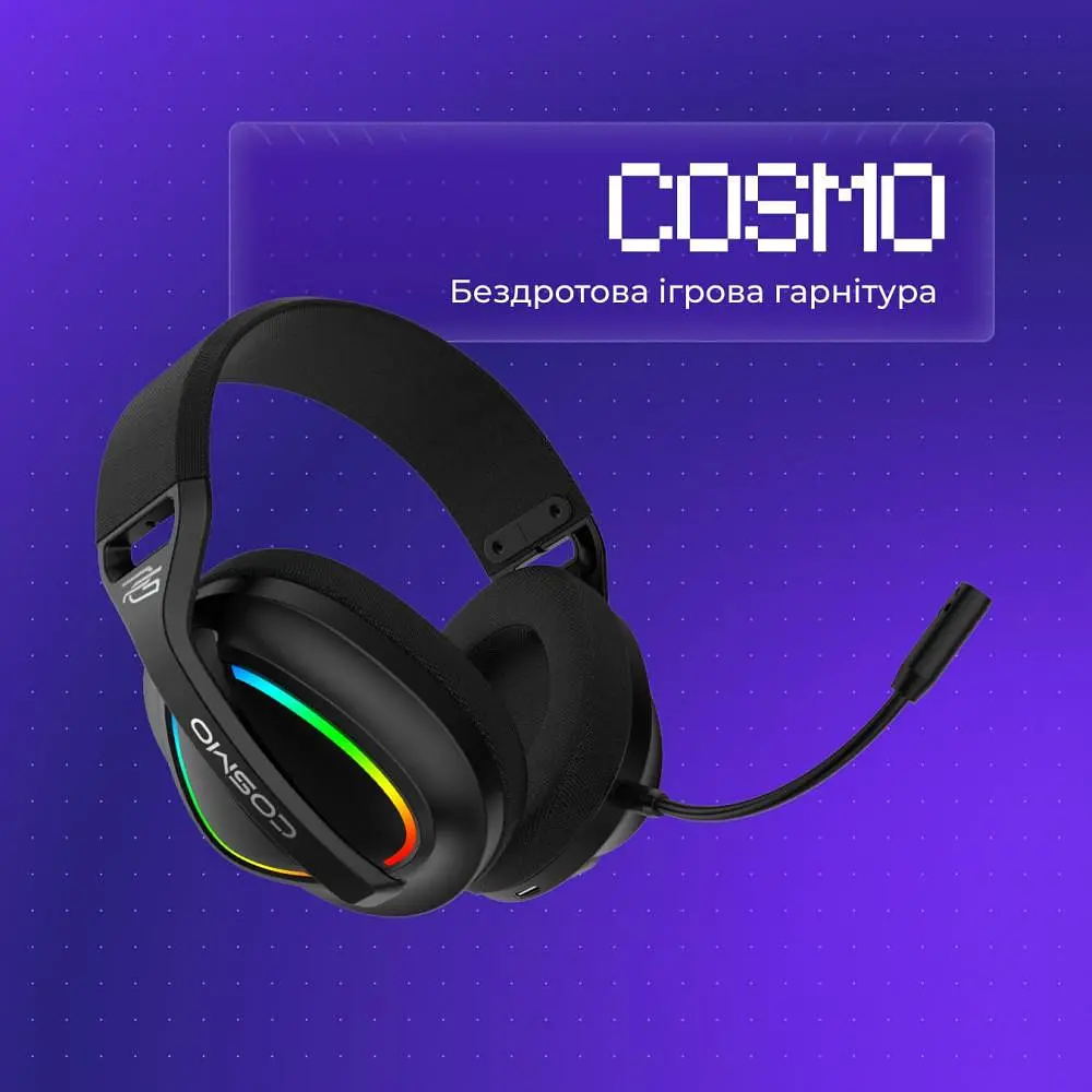 Ігрова гарнітура Proove Gaming Cosmo (APP) black/purple (WHCS00020016) - фото 4