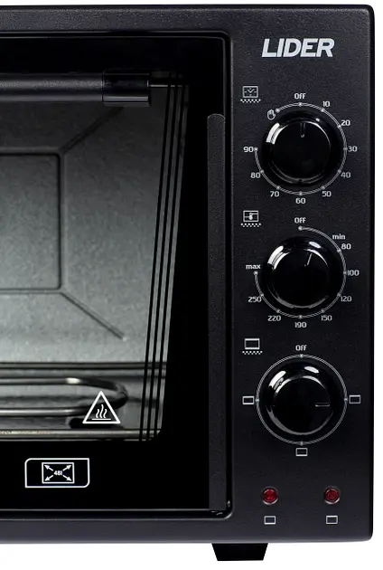 Духовка Lider 4823 ECO BLACK-RED - фото 5