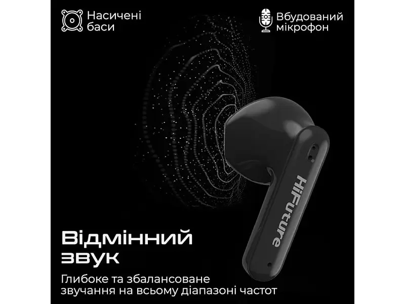 Навушники TWS HiFuture ColorBuds2 Black - фото 2