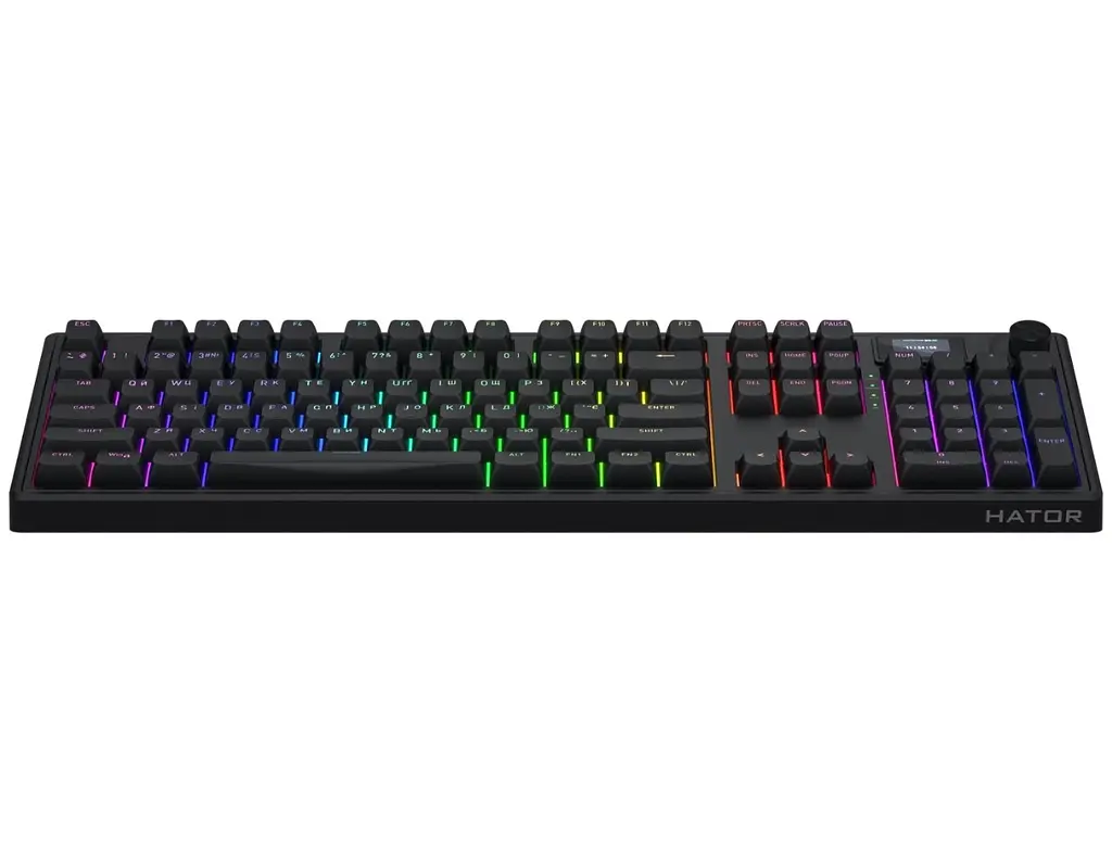 Клавіатура ігрова механічна HATOR HTK-4101-UA Wireless Skyfall 100 PRO Black Aurum Vanila Silent switches - фото 3