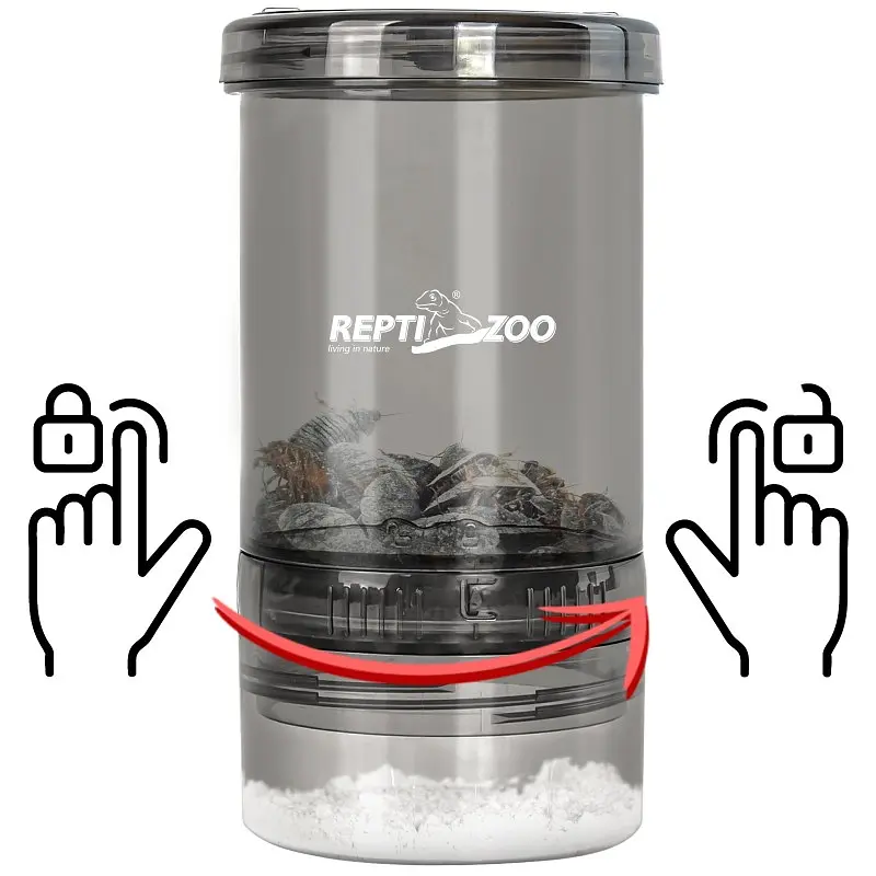 Вітамінізатор, шейкер Repti-Zoo Vita-Calcium (GMB01) для обробки кормових комах кальцієм і вітамінами - фото 3