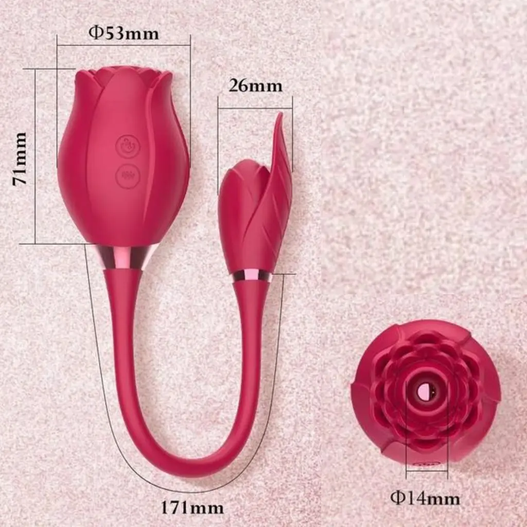 Вакуумний стимулятор клітора з вібрацією Boss Series Miss Coyness червоний - фото 7