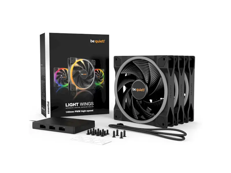 Вентилятор для корпусу Be quiet! Light Wings 140mm PWM High-Speed 3 pack (BL079) - фото 5