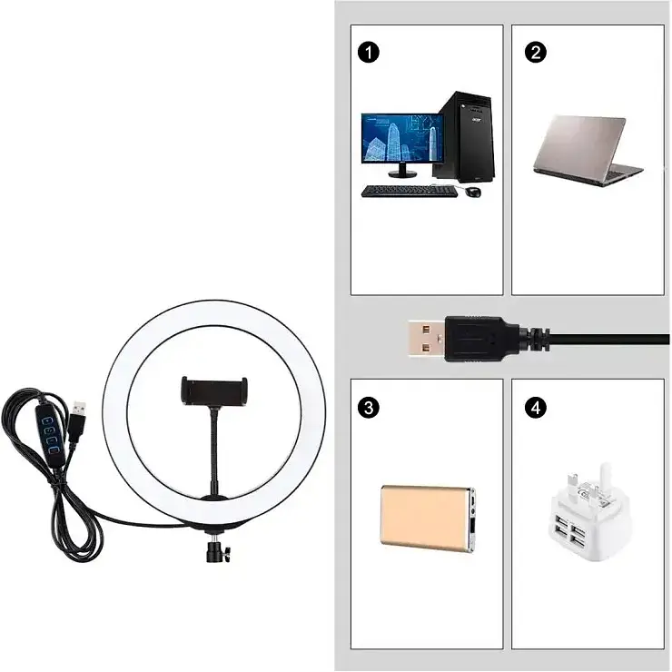 Кольцевая LED лампа Puluz PKT3035 [98047] - фото 3